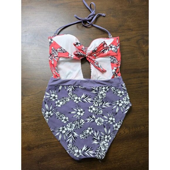 Womens Floral Two-Piece Halter Swimsuit By Ninety Six Degrees - Size M - Picture 8 of 12